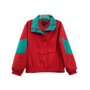 Eddie Bauer Vintage Pullover Gore-Tex  Jacket Red Green Large